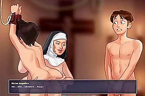 I Watch As Helen Gets Fucked By Nun On Strapon By A Nun Lesbian In Summertime Saga